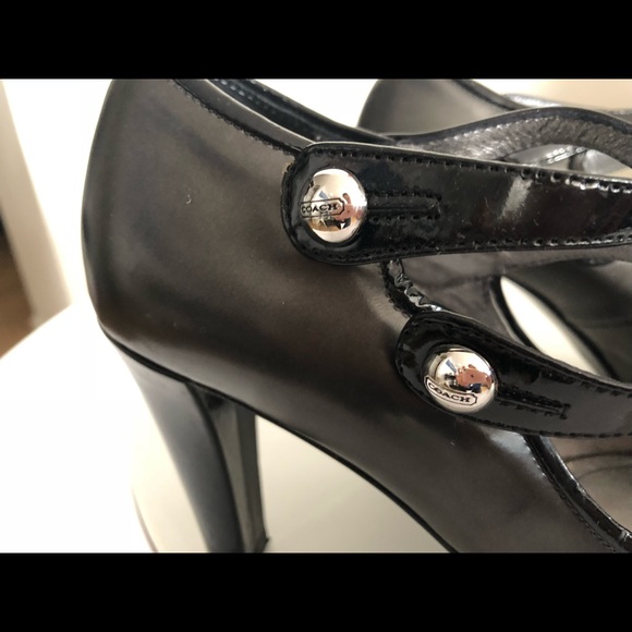 Coach Gunmetal Mary Jane Heels - Picture 4 of 8